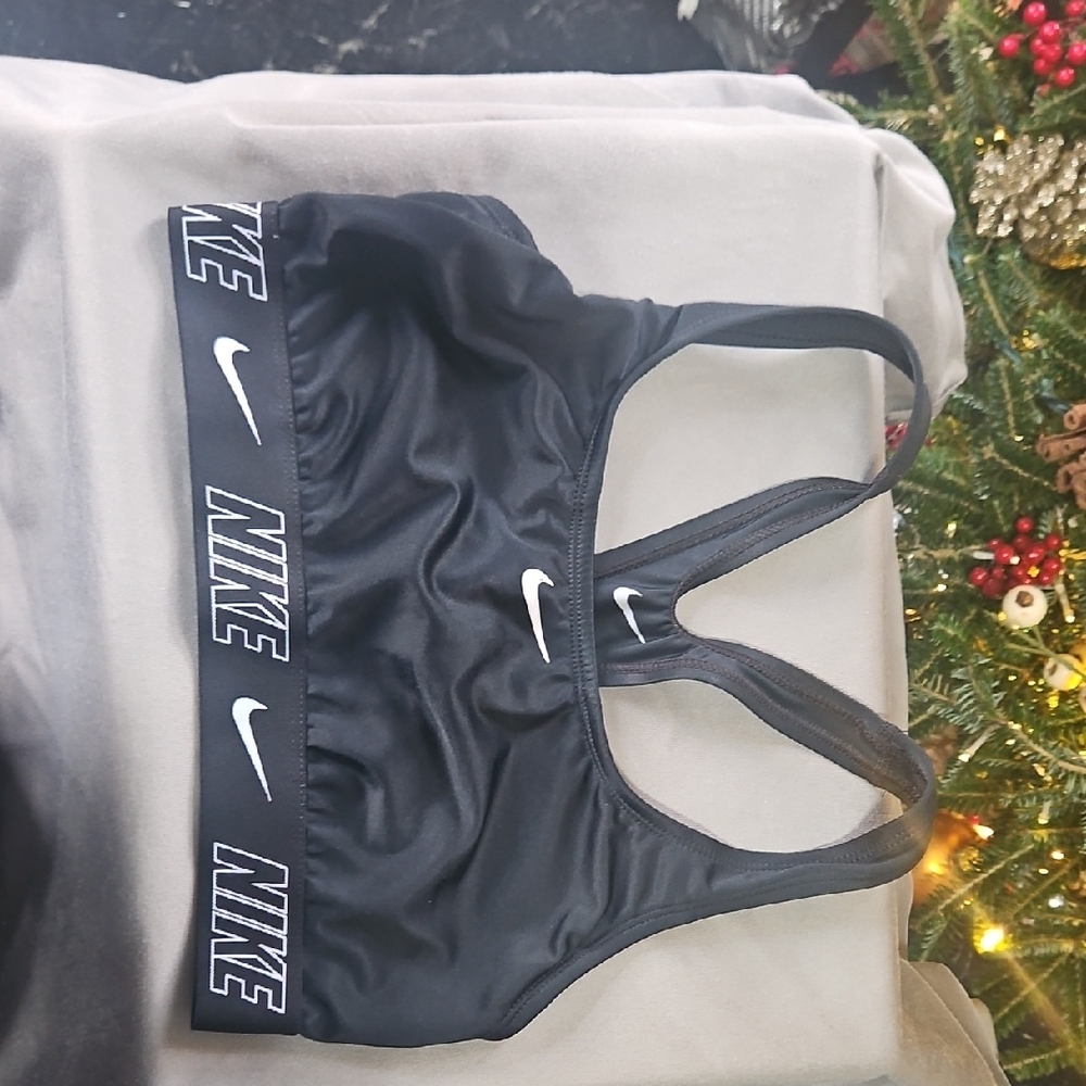 Nike Women's Black and White Sports Bra